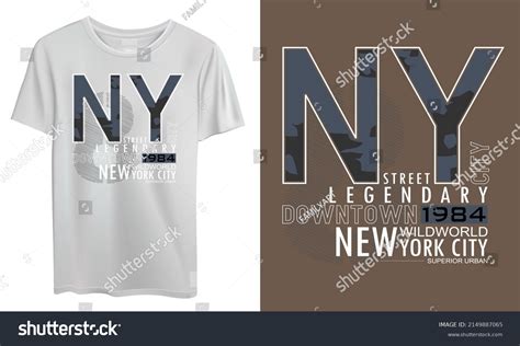 Mockup T Shirt Vector Illustration Typography Stock Vector (Royalty ...