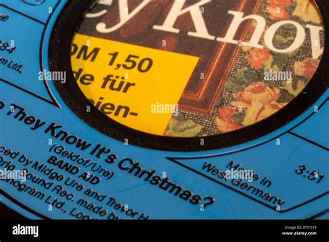 Close Up Of The Charity Single Do They Know Its Christmas By Band Aid