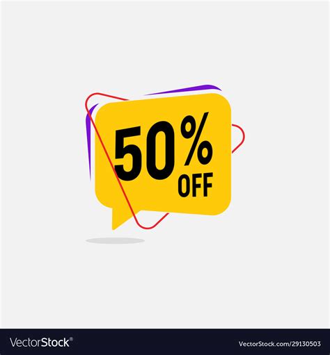 50 percent off sale discount banner Royalty Free Vector