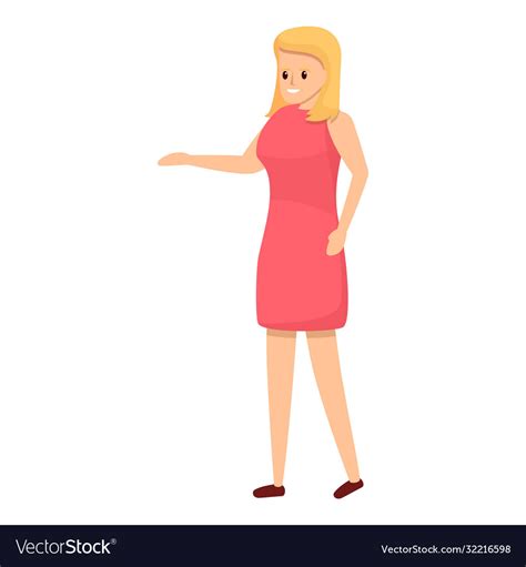 Dress Shop Assistant Icon Cartoon Style Royalty Free Vector