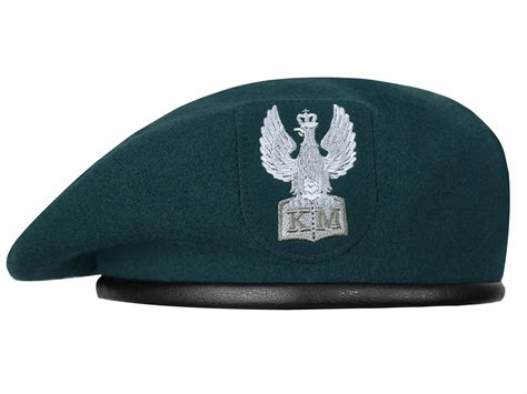 Beret Wojskowy Klasa Mundurowa Z Or Em Polski Wojskowy We Niany Zielony