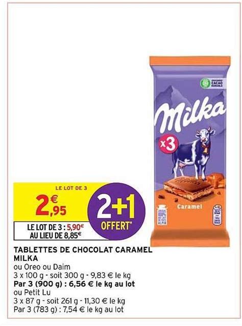 Promo Tablettes De Chocolat Caramel Milka Chez Intermarch Hyper