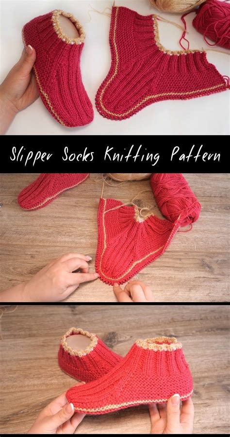 Easy Slipper Socks Knitting Pattern Artofit