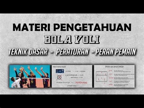 Panduan Lengkap Deskripsi Bola Voli Sejarah Peraturan Dan Teknik