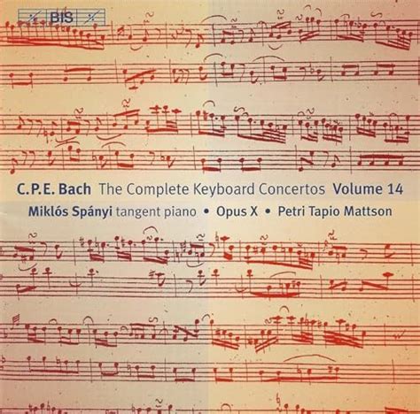 Play Bach Complete Keyboard Concertos Vol 14 by Miklós Spányi on