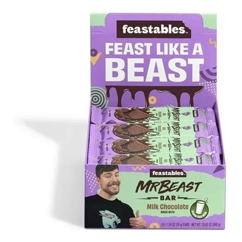 Mr Beast Bar Milk Chocolate Pack Pcs G Feastables Mercadolibre