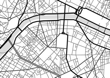 Abstract City Navigation Map With Lines Royalty Free Vector