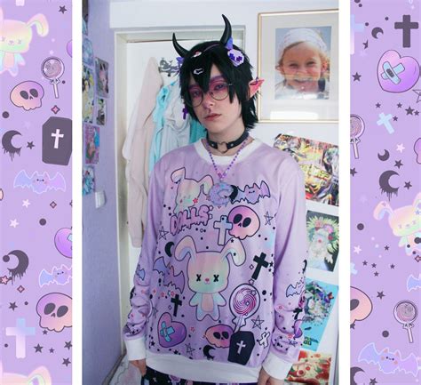 Yami Kawaii Pastel Goth Sweatshirt Kawaii Clothing Kawaii Ubicaciondepersonascdmxgobmx