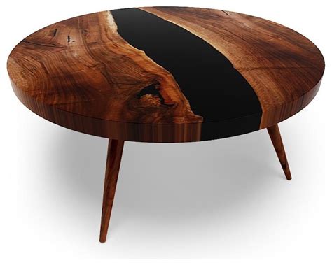 Walnut Round Coffee Table Midcentury Coffee Tables By Arditi