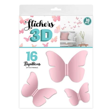 Stc Stickers D Papillons Couleur Rose