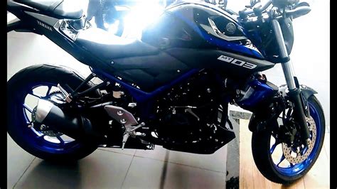 NOVA YAMAHA MT 03 2018 AZUL E PRETA EM DETALHES YouTube