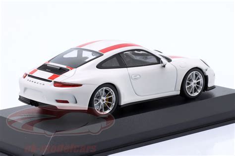 Minichamps 1 43 Porsche 911 991 R année 2016 blanc rouge 410066220