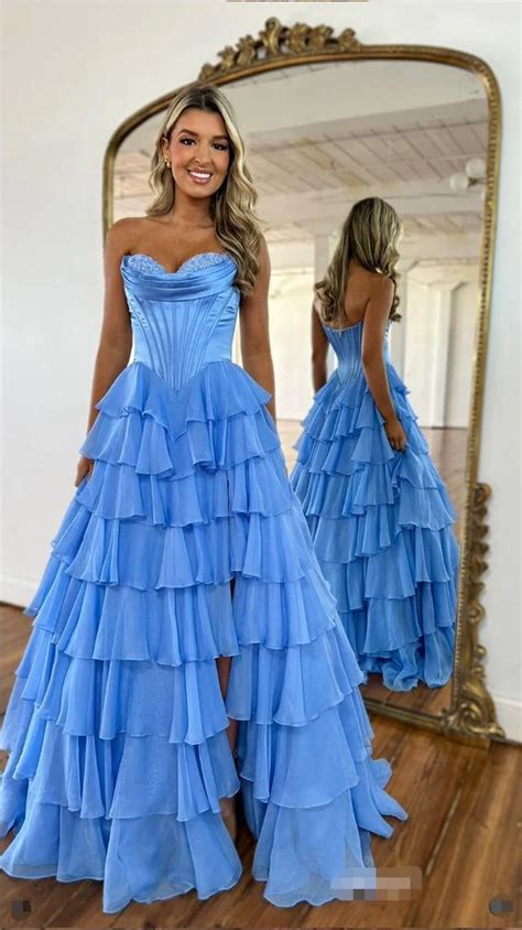 A Line Sweetheart Sleeveless Floor Length Pleated Lace Stripe Prom Dre