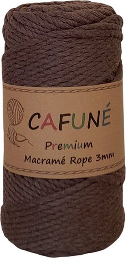 Cafun Premium Macrame Touw Roest Bruin Mm Meter Gerecycled Katoen