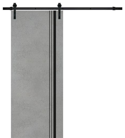 Sturdy Barn Door Planum 0011 Concrete With 66ft 36 X 80 Transitional Interior Doors