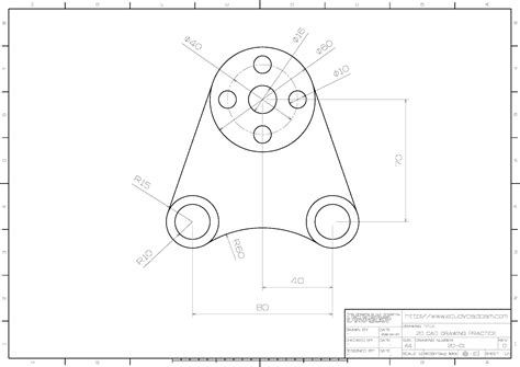 오토캐드연습도면2d Cad Drawing Practice 27