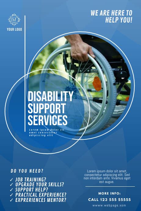 Disability Support Service Flyer Design Template Postermywall