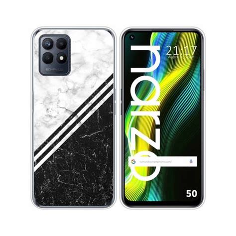 Funda Silicona Para Realme Narzo 50 Diseño Mármol 01 Dibujos con