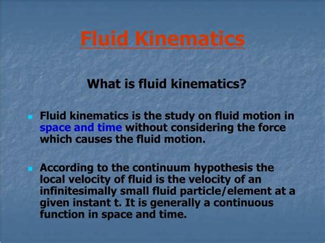 Ppt Fluid Kinematics Powerpoint Presentation Free Download Id524656