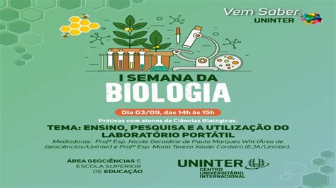 I Semana da Biologia Dia 03 09 2020 Práticas alunos de Ciências