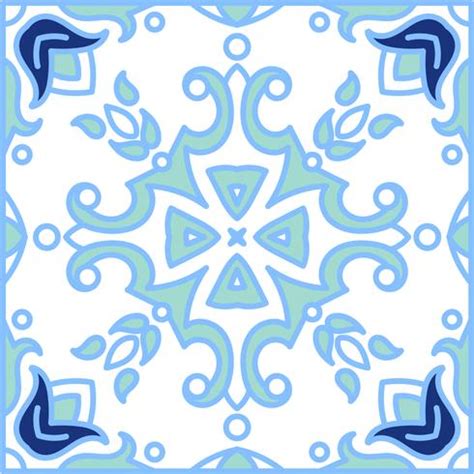 Azulejos Portugueses Patte Sem Costura Lindo Azul E Branco 352396