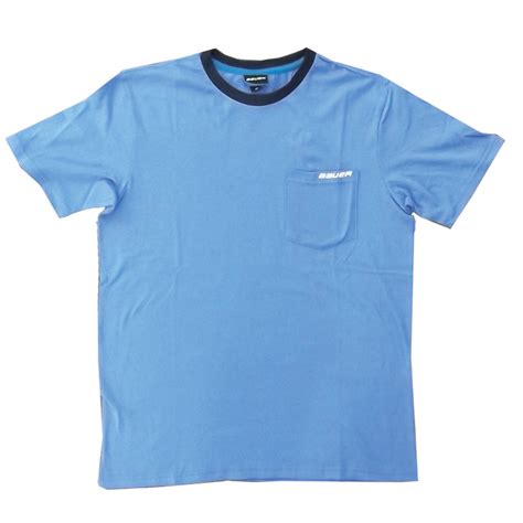 Bauer Baby Blue Ss Tee Wpocket Sr