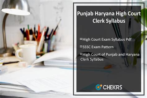 Punjab Haryana High Court Clerk Syllabus 2025 Sssc Exam Pattern