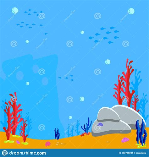 Cartoon Bubbles Underwater