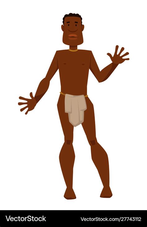 African Man Tribe Member Naked In Loincloth Vector Image The Best