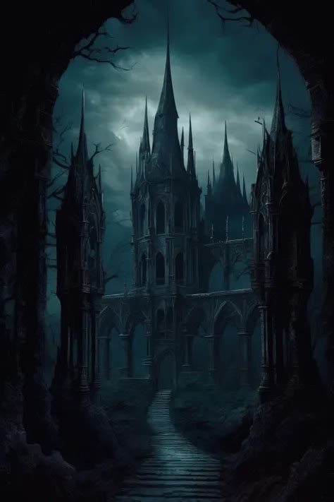 very dark gothic architecture - SeaArt Al - Free Al Art Generator