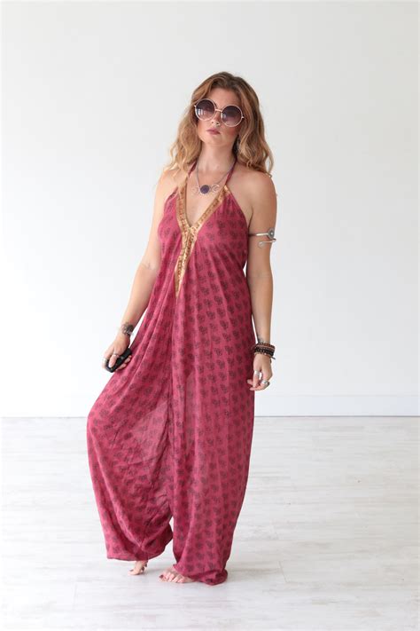 LUXURY HAREM JUMPSUIT Handmade Vintage Festival Bohemian