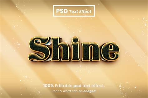 Efecto De Texto Editable 3d Brillante Brillante Archivo PSD Premium