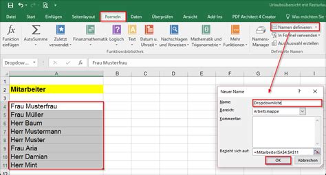 Excel Dropdown Liste erstellen bearbeiten und löschen Office Lernen