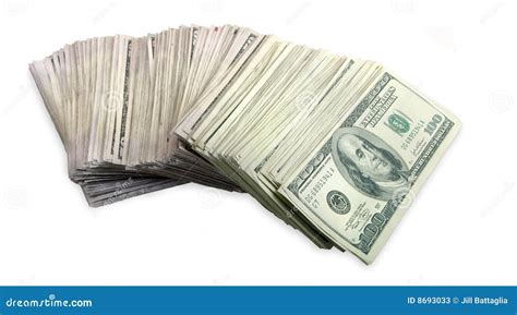 Stack Of One Hundred Dollar Bills Fanned Out Stock Image Image Of