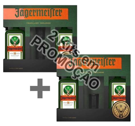 Kits Licor Jagermeister Garrafas De Ml Copos Licor