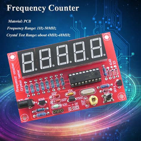 Famure Frequency Counter 1Hz 50MHz Frequency Counter Tester Crystal