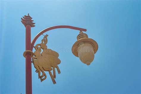 An Antique Chinese Style Street Lamp Stock Photo Image Of Metallic