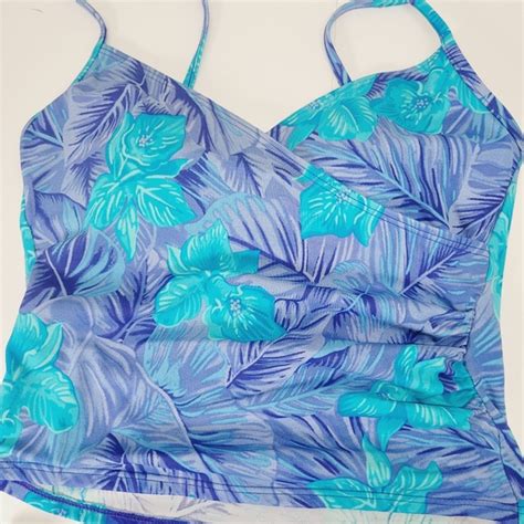 Beach Bay Swim Beach Bay Tankini Bikini Peice Swimsuit Blue