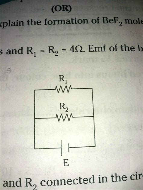 Solved R1 And R2 Are The Two Resistors Connected In Parallel And R1