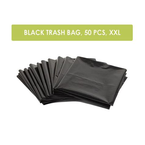 Black Trash Bag Garbage Bag 50 Pcs Xxl Heavy Duty Wholesale Hospeco