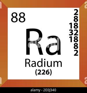 Radium Mendeleev Icon Symbol Radium Atom Element Periodic Table