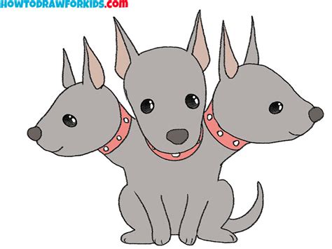 How to Draw Cerberus - Easy Drawing Tutorial For Kids