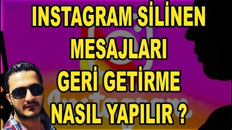 Instagram da Silinen Mesajları Geri Getirme Nasıl Yapılır YouTube