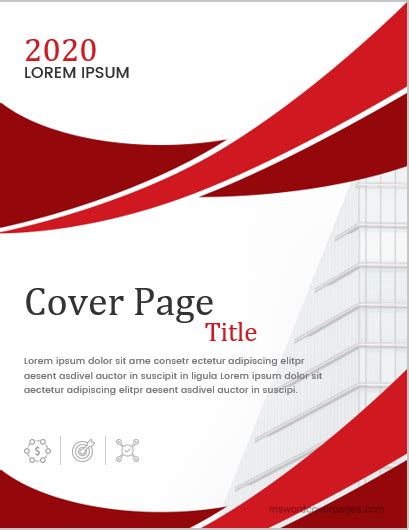 Annual Report Cover Pages MS Word | MS Word Cover Page Templates