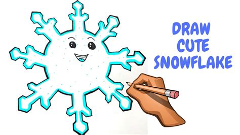 How To Draw A Cute Snowflake Youtube