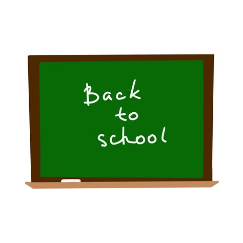 Blackboard with chalk and handwritten message back to school. A simple ...