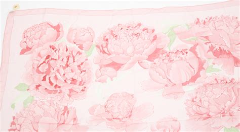 Lot Detail Hermes Les Pivoines Silk Scarf