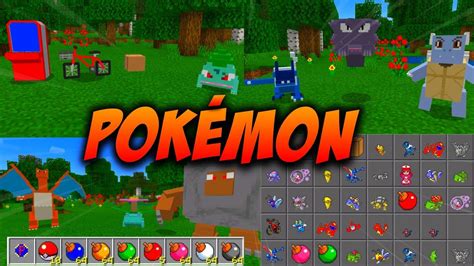 SAIU ADDON MOD DO POKÉMON IGUAL DE PC PARA MINECRAFT PE POKÉMON