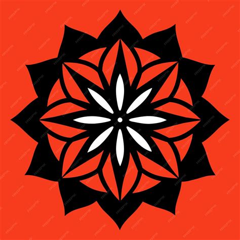 Um Desenho Vermelho E Preto Com Um Fundo Vermelho Que Diz Mandalas