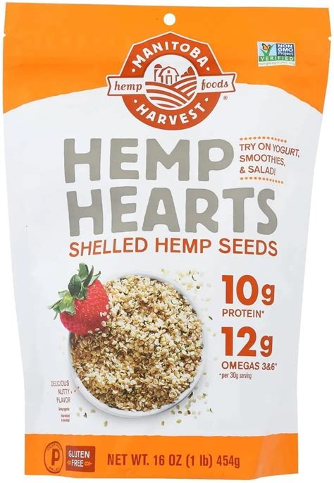 Manitoba Harvest Hemp Hearts Raw Shelled Hemp Seeds 1lb With 10g Protein And 12g